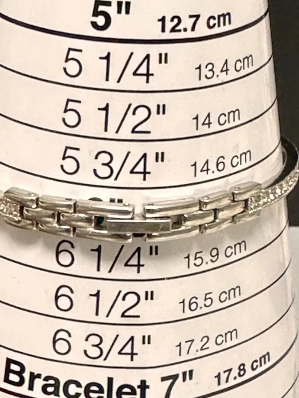 Cenere Rhinestone Watch Women Silver Tone Skinny Band Bangle New Battery 6.25